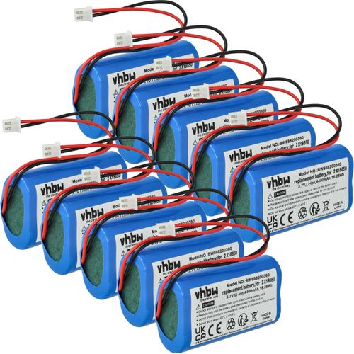 vhbw 10x Akku kompatibel mit Malux Tischlampe, Nachttischlampe (4400 mAh, 3,7 V, Li-Ion)