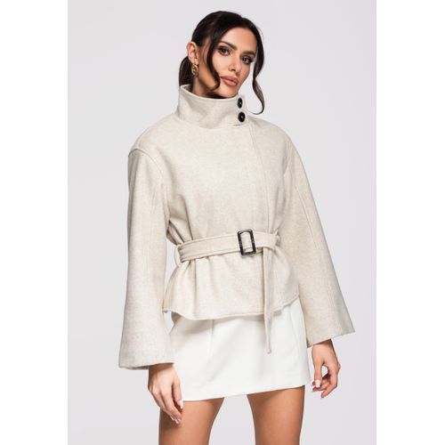 Ombre Damenjacke in kürzerer Länge mit leicht ausgestellter Silhouette écru L