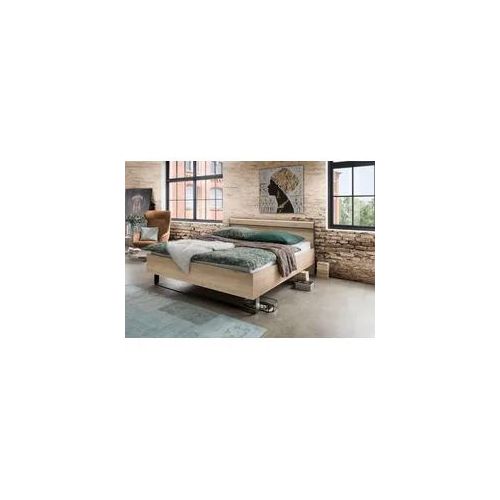 Bett WIEMANN "Brüssel", beige (steineiche nachbildung, schiefer nachbildung), B:189cm L:208cm, Betten, Bett