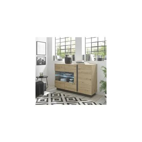 Sideboard HOME AFFAIRE "CLAiR Sideboard 51", braun (eiche artisan), B:138cm H:91cm T:40cm, Sideboards, Sideboard, Breite 138 cm