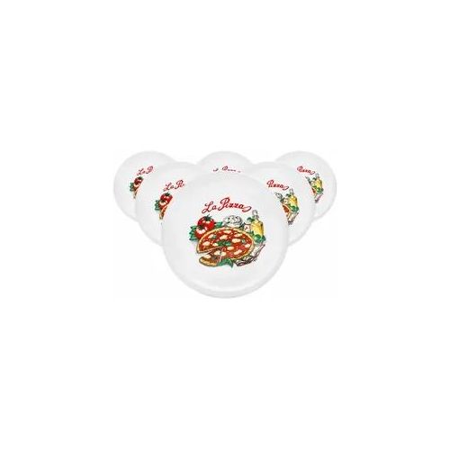 Pizzateller VAN WELL "Pizzateller Napoli ø 30,5 cm 6er Set bunt", bunt, L:30,5cm, Speiseteller