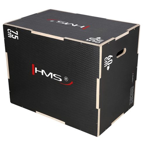 HMS Fitness DSC02, Einzelne plyometrische Box, Holz, Schwarz, 300 kg, 78 cm, 50 cm