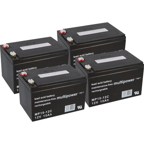 Akku E-Scooter Forca 48V 4x 12V 15Ah AGM Blei Accu