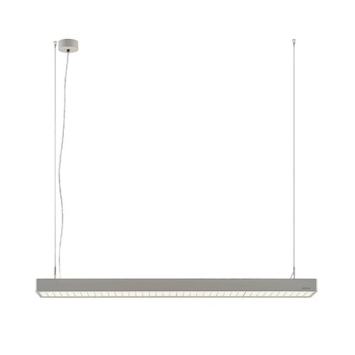 Arcchio LED-Bürohängelampe Susi, silber, 120 cm, 4000K, DALI