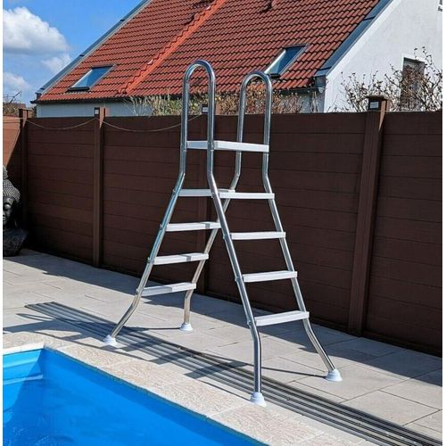 Edelstahl Poolleiter BIG XXL Hochbeckenleiter Leiter Edelstahlleiter Treppe