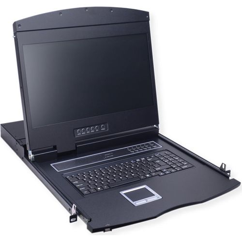 VALUE 19"-KVM-Konsole, 48 cm (19") TFT (16:9), VGA, USB, Tastaturlayout F