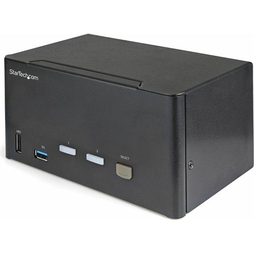 StarTech.com KVM-Umschalter DisplayPort 1.2 4K 60Hz 2 PC USB 3.0 Hub Nero