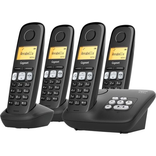 Gigaset A275A Quattro Schnurloses Telefon mit Anrufbeantworter