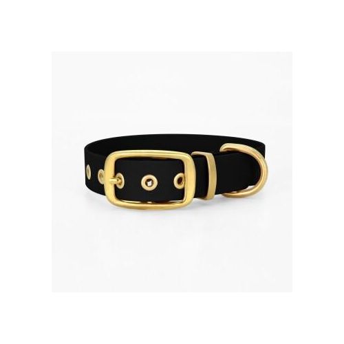 THE DOG IDEA Biothane Halsband Gold Schwarz M