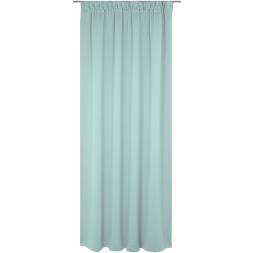 Vorhang ADAM "Uni Collection", blau (helltürkis), B:142cm H:305cm, Baumwolle (Bio-Baumwolle), Gardinen, Vorhang, Blickdichter aus 100% Bio-Baumwolle, Vorhang nach Wunschmaß