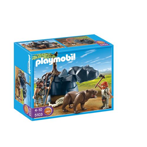PLAYMOBIL Höhlenbär mit Höhlenmenschen 5103