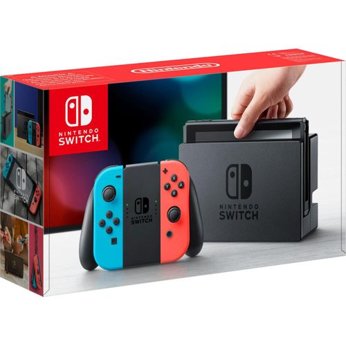 Nintendo Switch Konsole, Farbe: Neon-Rot/Neon-Blau