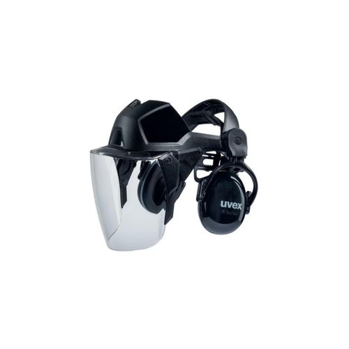 Uvex Pheos faceguard Visier mit Gehörschutz und UV400 Polycarbonat-Scheibe (9790212)