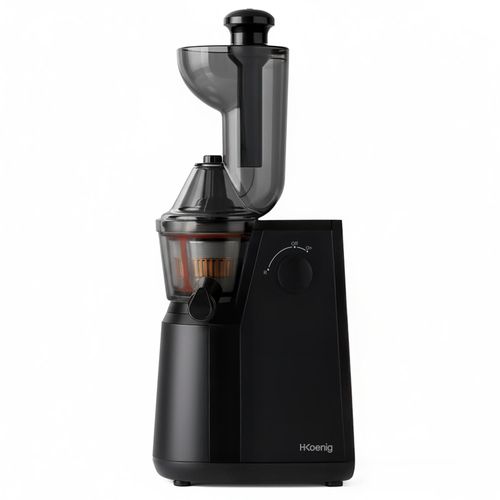 H.Koenig Entsafter GSX24 Schwarz, ohne BPA, 3 Siebe für dünnen oder dicken Saft und Sorbet