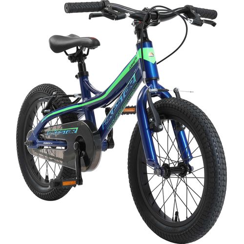BIKESTAR Kinder Fahrrad MTB ab 4 Jahre | 16 Zoll Alu Mountainbike Kinderrad | Blau & Grün