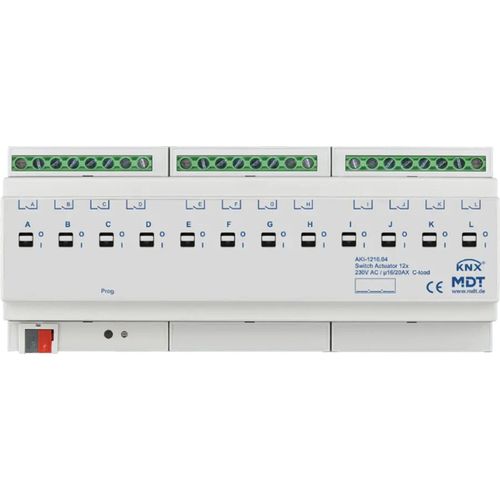 MDT KNX Schaltaktor 12fach C-Last 16/20A REG, 1 Stk.