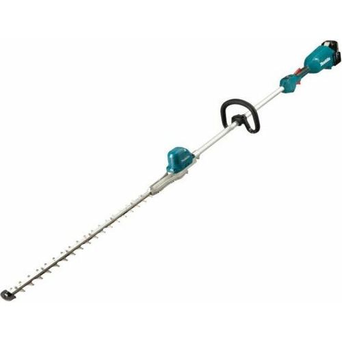 Makita DUN600LR LXT 18V 600mm Akku-Teleskop-Heckenschere mit 2 x 6.0Ah Akkus, bürstenlosem Motor und XPT-Technologie für Staub- und Feuchtigkeitsbeständigkeit.