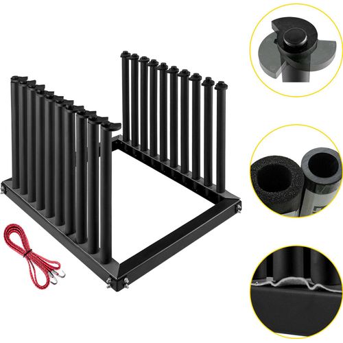 VEVOR Windschutzscheibenträger 9 Blätter, Windschutzscheiben-Lkw-Träger aus Stahl, Windschutzscheiben-Glasträger 61 cm Höhe, Windschutzscheibenträger für Lkw mit PVC-Pad & Schaumstoffpolsterung