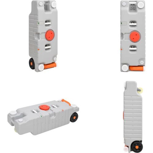 vidaXL Camping Wassertank mit Rollen 75 L Grau - Wassertank - Wassertanks - Wasserspeicher - Kunststoff Wassertank