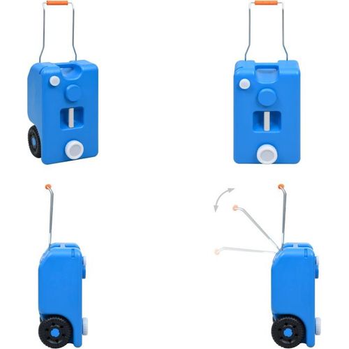 vidaXL Camping Wassertank mit Rollen 25 L Blau - Rolltank - Rolltanks - Wassertank - Wassertanks