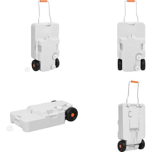 vidaXL Camping Wassertank mit Rollen 30 L Grau - Wassertank - Wassertanks - Wasserspeicher - Kunststoff Wassertank