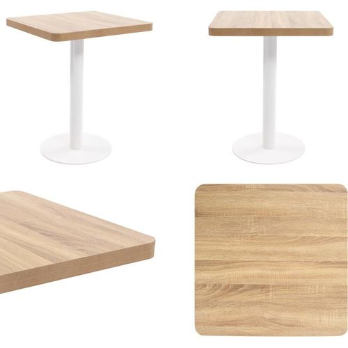 vidaXL Bistrotisch Hellbraun 60x60 cm MDF - Bistrotisch - Bistrotische - Esstisch - Esstische