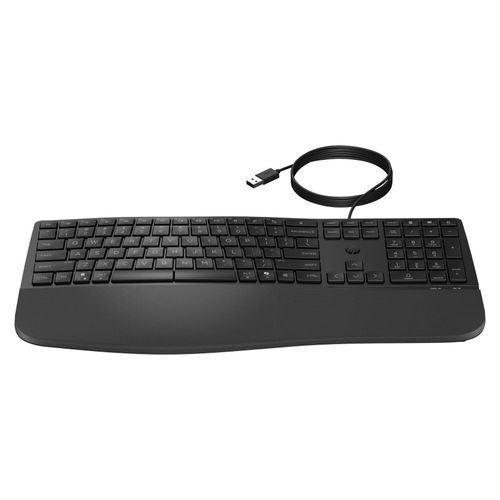 HP 480 Comfort kabelgebundene Tastatur, Volle Größe (100%), Kabelgebunden, USB, Schwarz