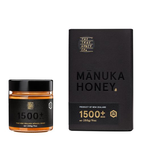 Manuka Honig MGO 1500+ (UMF 28+) 250 g – Premium Manuka Honig aus Neuseeland | UMF & MGO | im Glas mit Luxusbox | The True Honey Co.