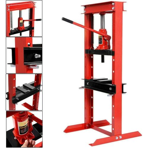 KRAFT&DELE | Werkstattpresse, 20T, 500 mm, Hydraulikpresse aus Stahl, Rahmenpresse, Lagerpresse zum Pressen, Stempeln, Umformen