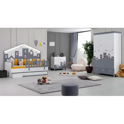 Bettrahmen Kinderbett Bett Kinderzimmer Kinderzimmermöbel Helles Holz