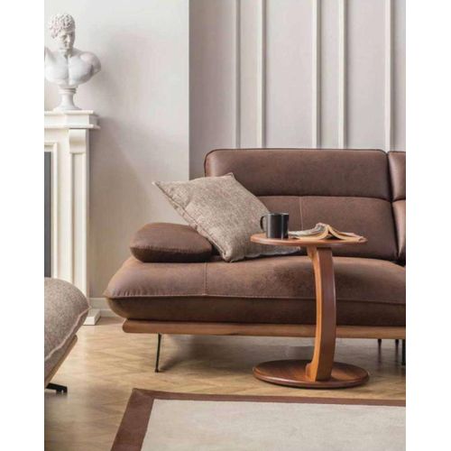 Viersitziges Sofa 4 Sitzer Sofas Braun Kunstleder Wohnzimmer Luxus Sitz