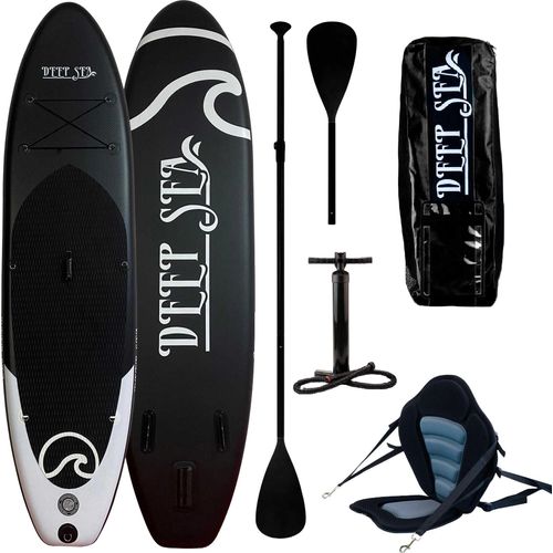Deep Sea SUP Board Set Kayak Pro 300cm, Schwarz