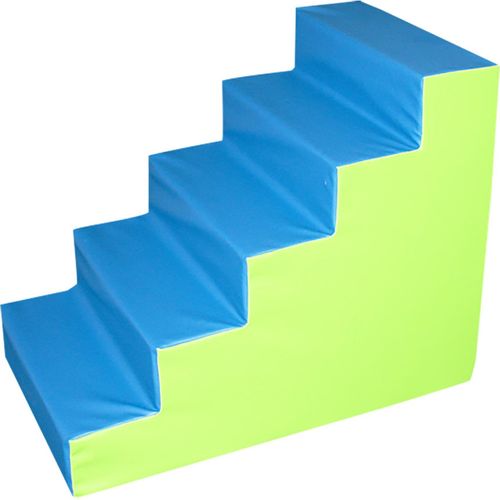 Große Treppe, Abmessungen 100 x 80 x 60 cm, Blau/Grün