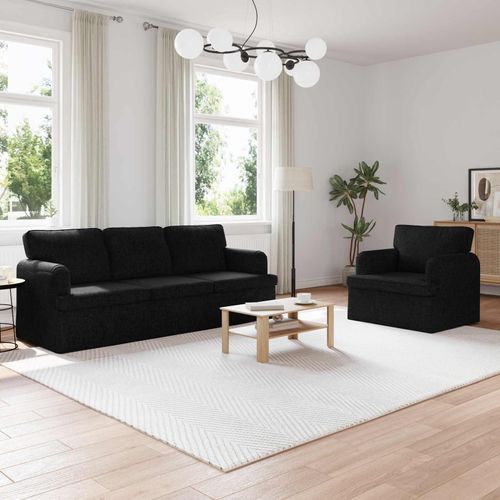 "Schlussverkauf" Sofa 2 Stück - Sofa set - Wohnlandschaft Komfortabel - Schwarz C14110