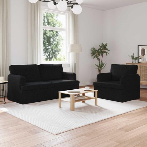 "Schlussverkauf" Sofa 2 Stück - Sofa set - Wohnlandschaft Komfortabel - Schwarz C14088
