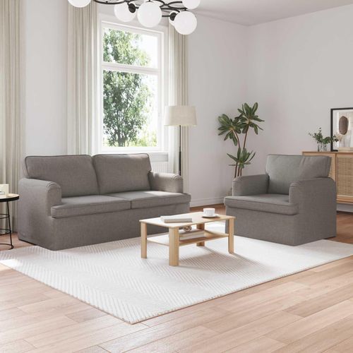 "Schlussverkauf" Sofa 2 Stück - Sofa set - Wohnlandschaft Komfortabel - Taupe C14089