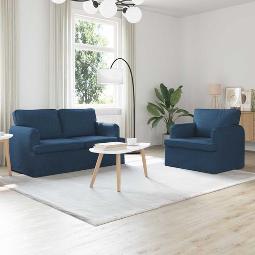 "Schlussverkauf" Sofa 2 Stück - Sofa set - Wohnlandschaft Komfortabel - Blau Gesamtabmessungen: 144x80x85 cm (BxTxH) C14069