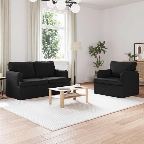 "Schlussverkauf" Sofa 2 Stück - Sofa set - Wohnlandschaft Komfortabel - Schwarz C14067