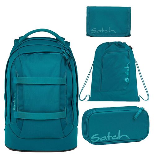 Satch Pack Deep Petrol Schulrucksack Set 4tlg