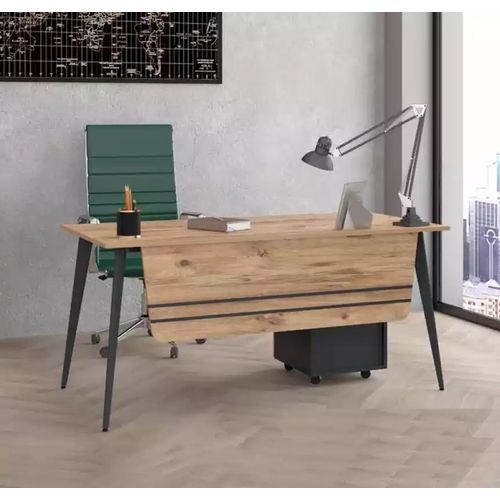 Arbeitszimmer Schreibtisch Büro Möbel Holz Computertisch Tisch Computermöbel