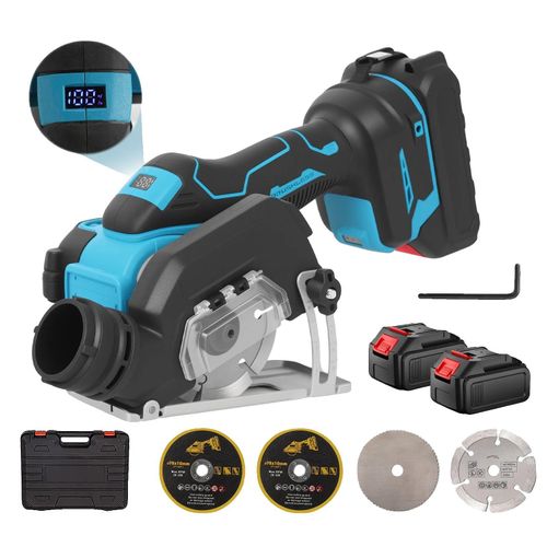 Bürstenlose Kreissäge, kabelloses Design, Hochgeschwindigkeitszuschnitt, 2 Batterien