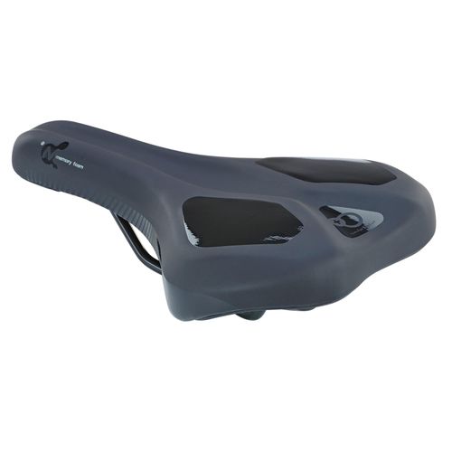 Trekking-Sattel, mit Memory Foam, mit Fixierungsskala, Farbe: schwarz