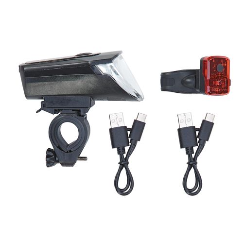 LED Akku-Beleuchtungs-Set 70/35/20 Lux, mit Li-Ionen Akku, aufladbar per USB-C, 220° seitliche Sichtbarkeit