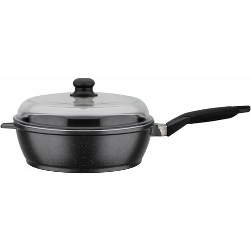 Schmorpfanne GSW "Titanium Granit", schwarz, Ø:24cm, Pfannen, Schmorpfanne, Induktion