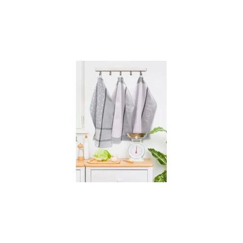 Geschirrtuch, grau, 3 Stk., Baumwolle, Geschirrtücher, Geschirrtuch