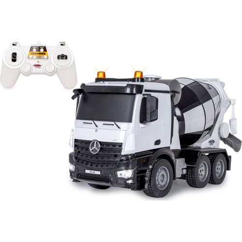 RC-Auto JAMARA "Fahrmischer Mercedes-Benz Arocs Liebherr 1:20 2,4GHz", weiß, Fernlenkfahrzeuge, KinderB:16cm H:20cm T:42,6cm, mit LED Licht, B:16cm H:20cm T:42,6cm