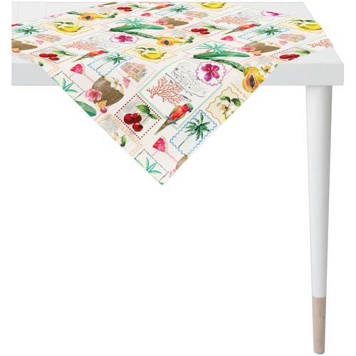 Tischdecke APELT "3814", bunt (multicolour), B:85cm L:85cm, Obermaterial: 75% Baumwolle, 25% Polyester, Tischdecken, Tischdecke, exotisches Patchdesign