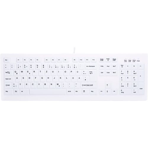 CHERRY Tastatur "AK-C8100F-U1-W/GE", weiß, B:19,5cm H:3,5cm T:47cm, Tastaturen, Tastatur
