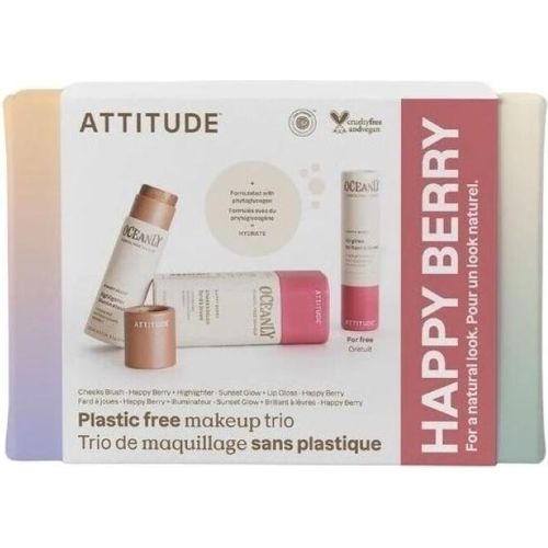 ATTITUDE Happy Berry Makeup Box Set EWG Verified Titanium Dioxide-Free Plastic-free Plant and Mineral-Based Ingredients Vegan Beauty Products