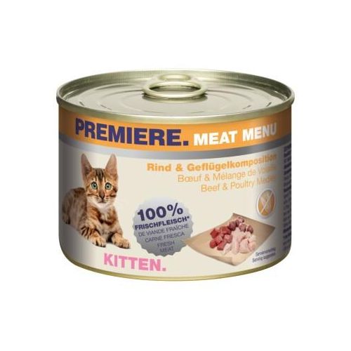 PREMIERE Meat Menu Nassfutter Kitten Rind und Geflügelkomposition 24x200 g